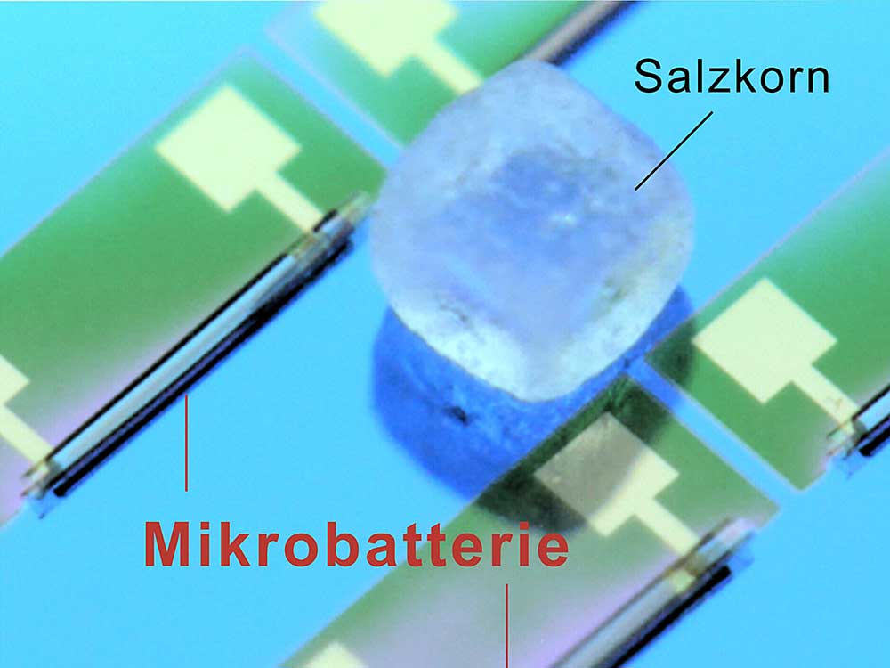 Kleinste Batterie der Welt kann Computer in Staubkorngröße antreiben