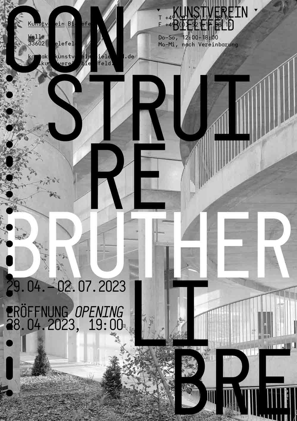 Kunstverein Bielefeld, Bruther, »Construire libre«, 29. April bis 2. Juli 2023