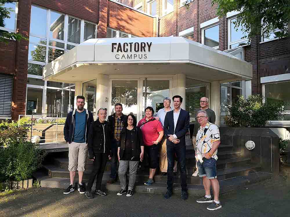 Rundgang: Coworking Space , Werbegemeinschaft Eller besucht den Factory Campus Düsseldorf